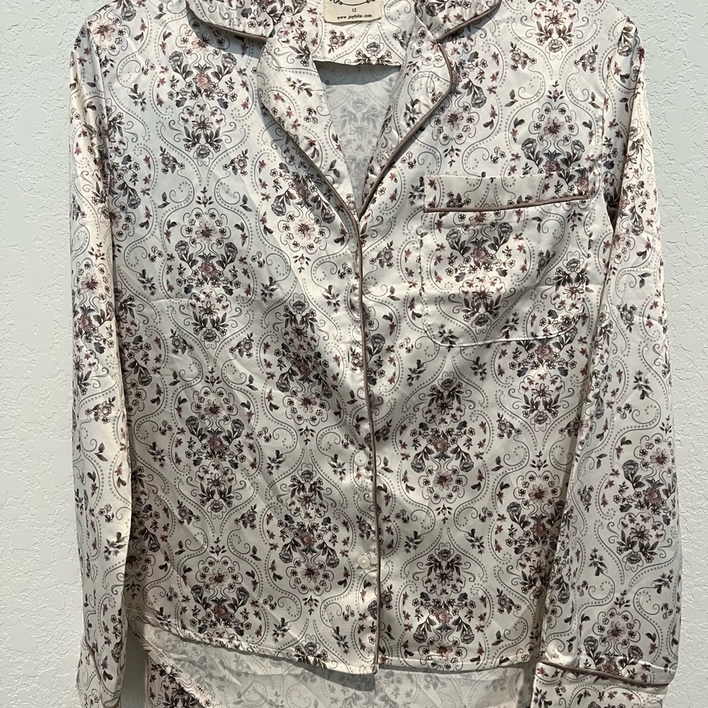 Joyfolie, Cream (with multi) color pajama set in girls 12